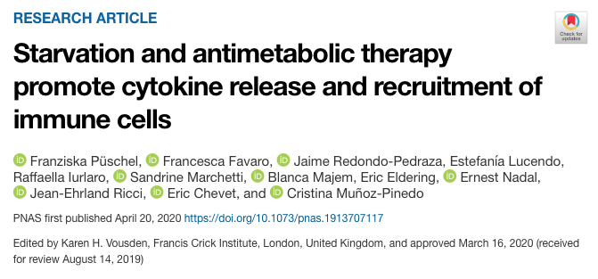 The new work developed in the lab of META-CAN's coordinator, Cristina Muñoz-Pinedo, has finally seen the light in a paper at PNAS. The study has been possible thanks to an amazing group of researchers and the funding of two MSCA Actions: TRAINERS (GA 675448) and META-CAN (GA 766214).